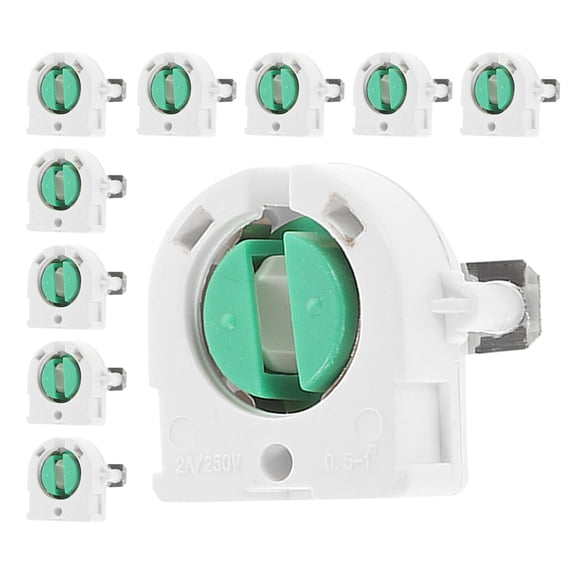 KONTONTY 10Pcs Fluorescent Tombstone Lamp Socket Replacement Porcelain Base for Home and Commercial Light Fixtures