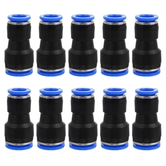 KONTONTY 10Pcs Quick Connect Air Hose Fittings Air Brake Pneumatic Connectors Push-in Tube Reducer Fitting
