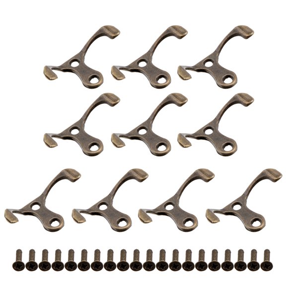 KONTONTY 10Pcs Household Clothing Hat Hook Simple Retro Punching Hanger