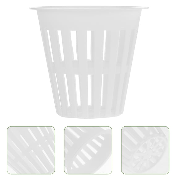 KONTONTY 10Pcs Hydroponic Net Pots Plastic for Indoor Plant Growth and Outdoor Plant Growth