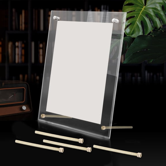 KONTONTY 10Pcs Metal Frame Holder Stand for Picture Frames Silver 7.50X0.50X0.50Cm Sturdy and Reliable Design