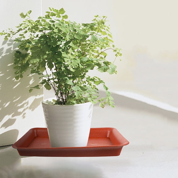 KONTONTY 10Pcs Plant Growing Tray Plastic Red For Indoor Plants Care