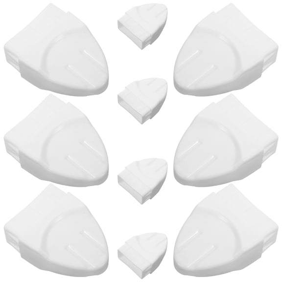 KONTONTY 10Pcs White Plastic Fence Post Caps Deck Post Cover Replacement Easy Install