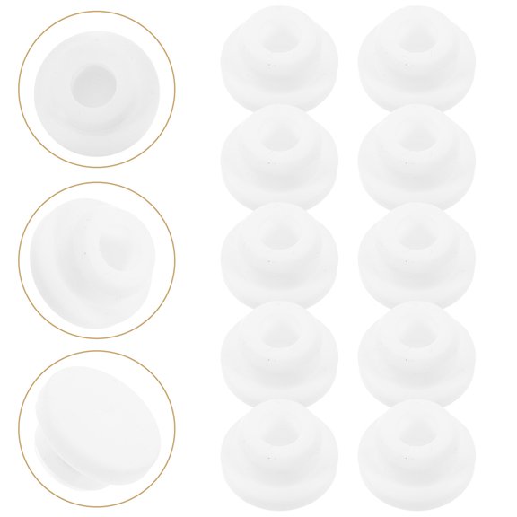 KONTONTY 10Pcs Round Bathtub Overflow Drain Caps for Washbasin and Kitchen Sink