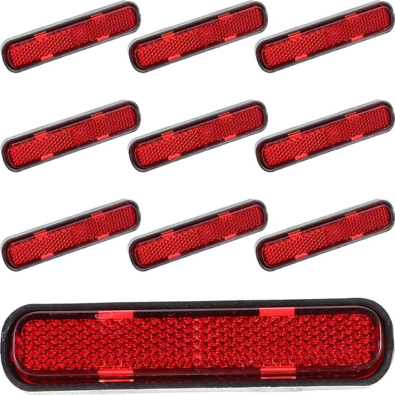 KONTONTY 10Pcs Reflectors for Driveway Pole Mount Red Safety Visibility