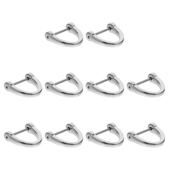 KONTONTY 10Pcs Lightweight Silver Bag Replacement Rings for DIY Purse and Suitcase Maintenance