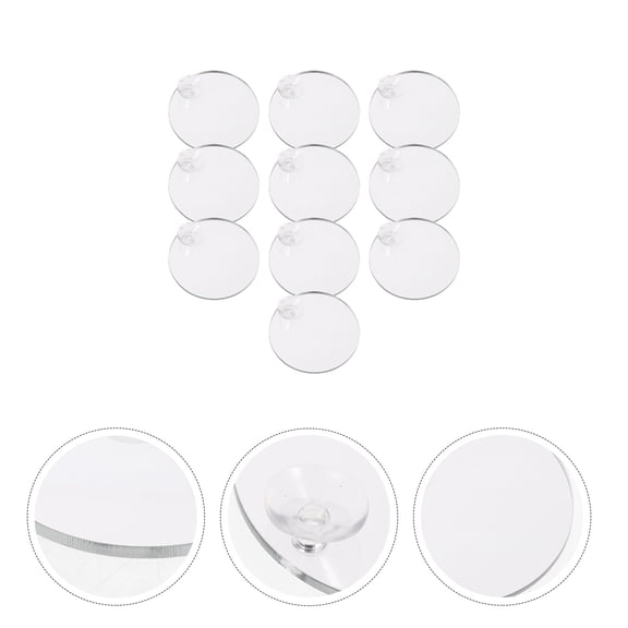 KONTONTY 10Pcs Daily Use White Betta Mirrors Single Side Aquarium Fish Mirror