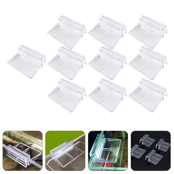 KONTONTY 10Pcs Acrylic Support Frames for Aquarium Frame Clear Design