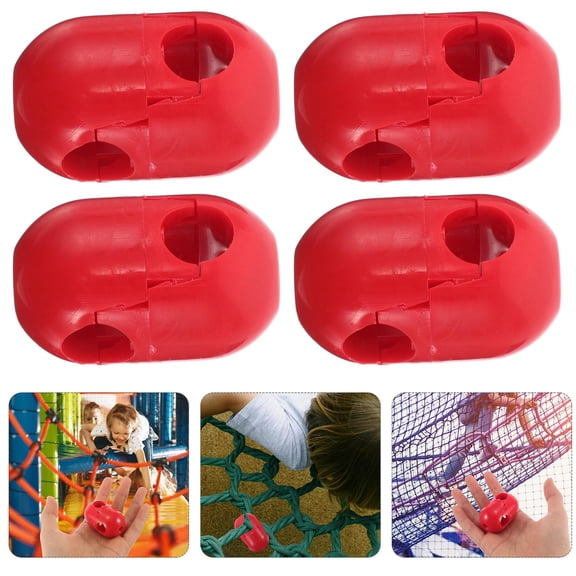 KONTONTY 10pcs Kids Climbing Rope Buckles Connectors for Outdoor Climbing Net Playground Accessories