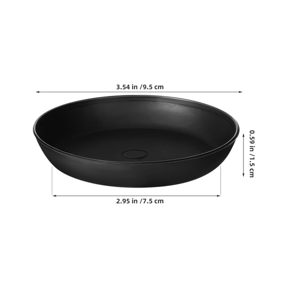 KONTONTY 10-Pack Black Plastic Plant Pot Holders for Indoor and Small Outdoor Flower Pots