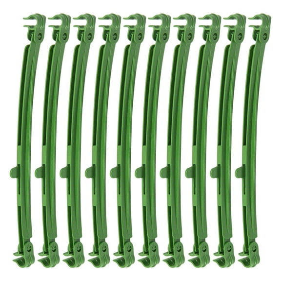 KONTONTY Set of 10 Green Plastic Garden Trellis Supports for Climbing Plants, PP Material for Outdoor Use