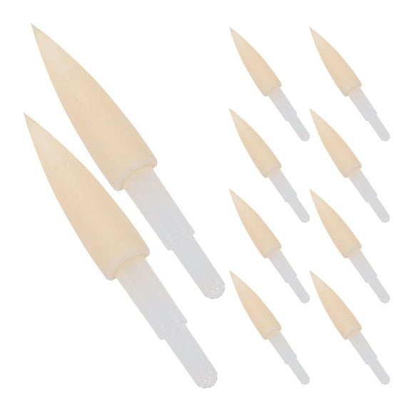 KONTONTY 10pcs Sponge Pen Tip Paint Pens Refills Tips Painting Writing Brush Soft Calligraphy Tips Refillable Sponge Brush Pen Replacement Heads