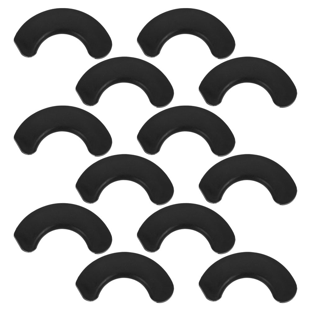 KONTONTY 12-Pack Black Shoulder Pads for Gym Barbell Accessories Set ...