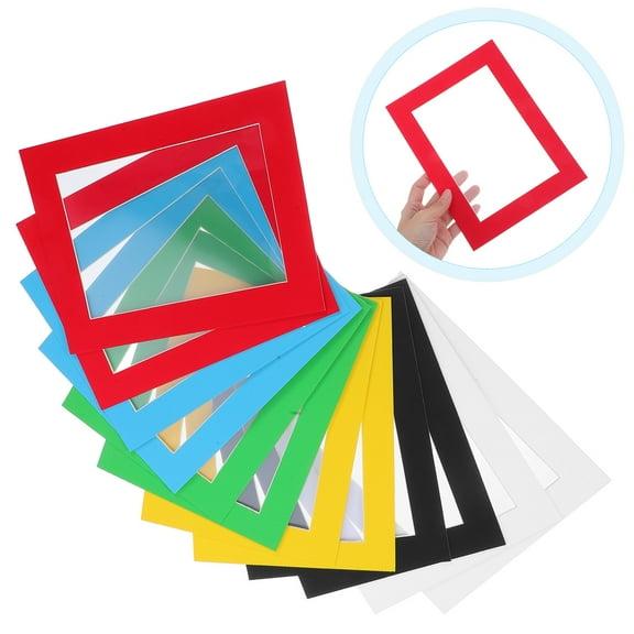 KONTONTY 12PCS Paper Picture Frames for Kids Artwork for DIY Projects Art Displays Birthdays Weddings and Baby Showers Party
