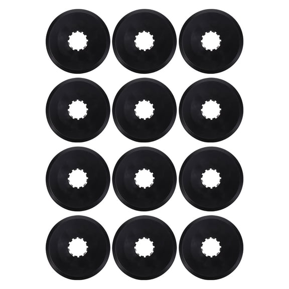 KONTONTY 12Pcs Bike Spoke Covers Rear Derailleur Protector in Black for Durable Mountain Bike Use