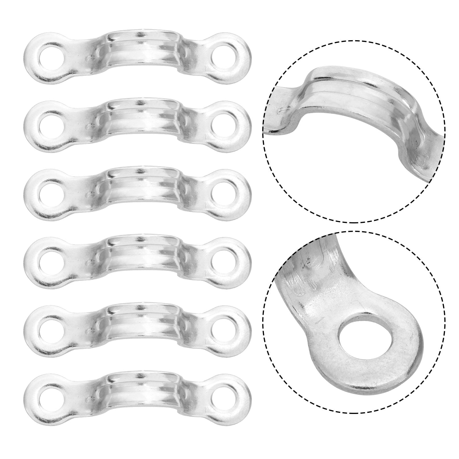 KONTONTY 12Pcs Boat Pad Eyes C-Shaped Kayak Eyelets 4x1Cm for Kayaks ...
