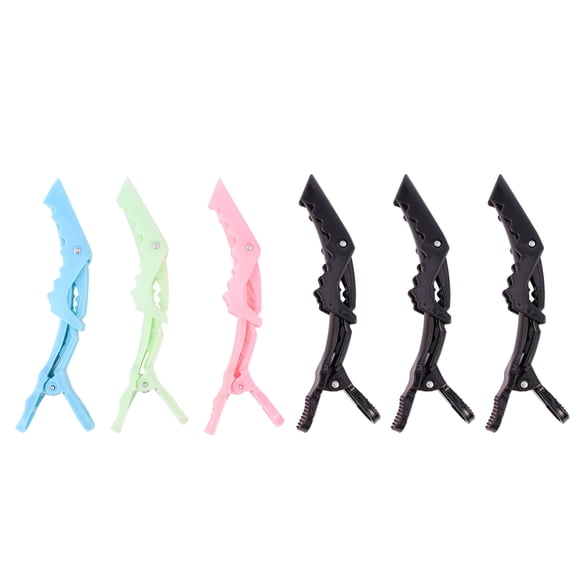 KONTONTY 12Pcs Hair Locating Clips Alligator Clamp Assorted Color Easy to Open Sturdy Salon Clips