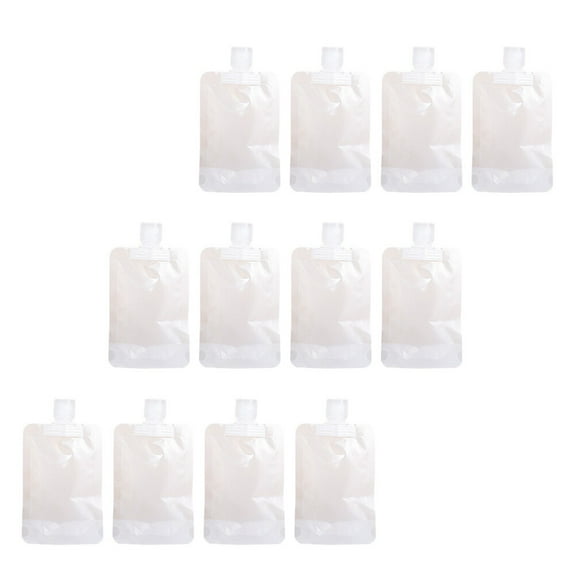KONTONTY 12Pcs Refillable Lotion Storage Pouch for Travel Toiletries Women