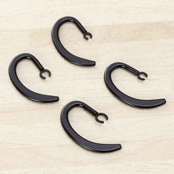 KONTONTY 12Pcs Ear Hooks for Ear Hook Headphones with 360 Degree Rotation Black