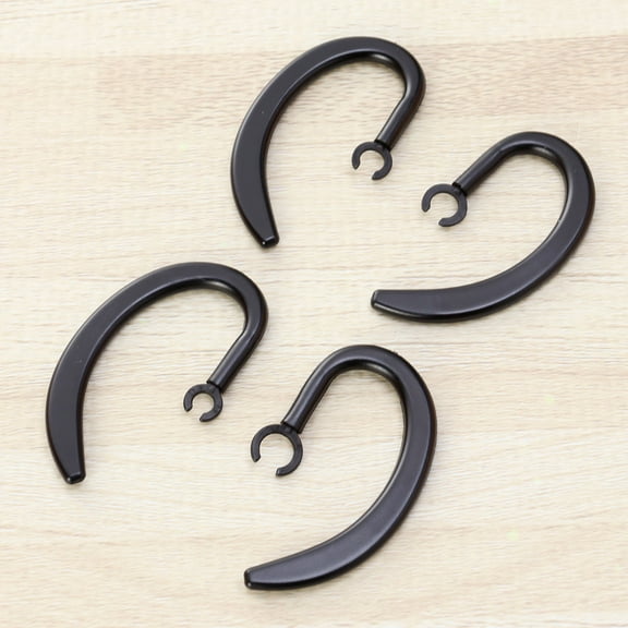 KONTONTY 12Pcs Ear Hooks for Ear Hook Headphones with 360 Degree Rotation Black
