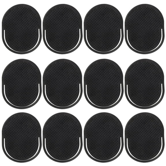 KONTONTY 12pcs Men Palm Brush Finger Massage Comb Portable Hair Shampoo Pocket Comb Scalp Massager Brush for Home and Travel(Black)