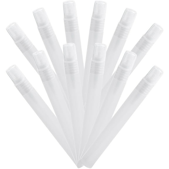 KONTONTY 12pcs Mini Fragrance Bottles White PP Travel Friendly General Users Outdoor Storage Holder Back to School