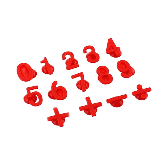 KONTONTY 14-Piece Red Silicone Number Drink Markers for Wine Glasses, Party, Wedding, Bar, and Event Labels