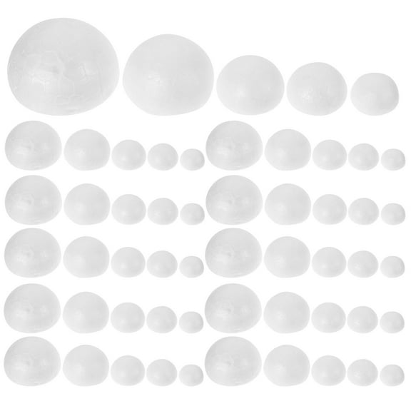 KONTONTY 150 Pieces White Foam for Crafts, Cuttable Foam Spheres for Christmas Decorations and Holiday Projects