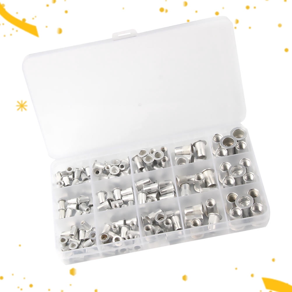 KONTONTY 150Pcs Threaded Rivet Nuts Kit for Industrial Assembly and , Fasteners