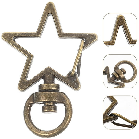 KONTONTY 15Pcs Alloy Golden Spring Snap Keychain Clips Ideal for DIY Key Accessories and Durable Bag Pendants