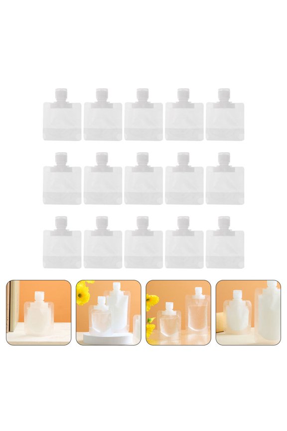 15Pcs Leakproof Travel Containers for Liquids Squeeze Pouches Portable