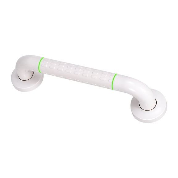 KONTONTY 1-Pack White Bathroom Grab Handle, Plastic Safety Handrail for Secure Support and
