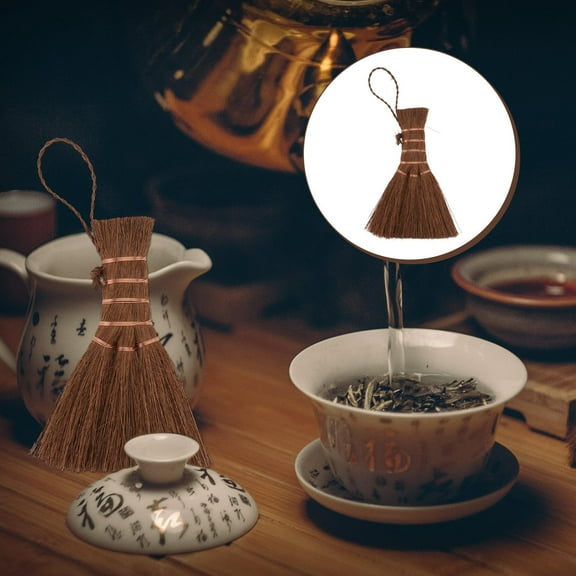 KONTONTY 1Pack Traditional Style Broom Copper Wire for Tea Ceremony