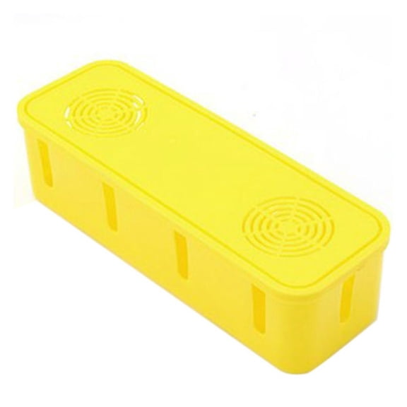 KONTONTY 1Pack Practical Design Plastic Cable Storage Box Wires Organizer Storage Office Desk Accessories
