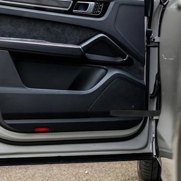 KONTONTY 1Pair Car Door Strap with Zipper Black Vehicle Door Limiter for Safety