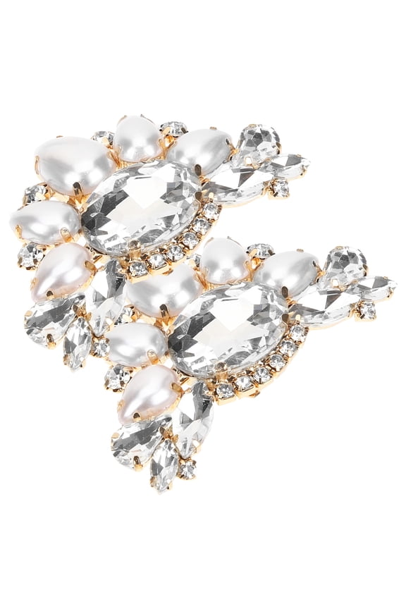 1Pair Metal and Crystal Shoe Clips Decorative Shoe Jewelry for Pumps