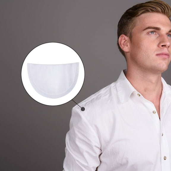 KONTONTY 1Pair White Shoulder Pads Adhesive Sponge Shoulder Enhancer for Suit Use with Rounded Contours