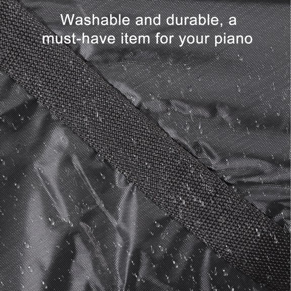 KONTONTY 1Pc 88 Keys Piano Keyboard Cover Black Breathable Layer Protects Against Sunlight Dust