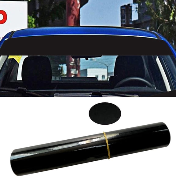 KONTONTY 1Pc Black Car Windshield Banner Sticker Vinyl Decal Durable Auto Accessory
