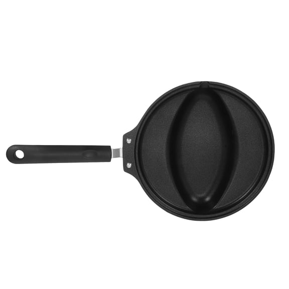 KONTONTY Black Rice Pan with Non-Stick Coating and Safe Iron Handle, 1Pc for
