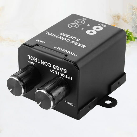KONTONTY 1Pc Car Level Controller with Remote Level Control for Car Amplifier and Bass Volume Adjustment