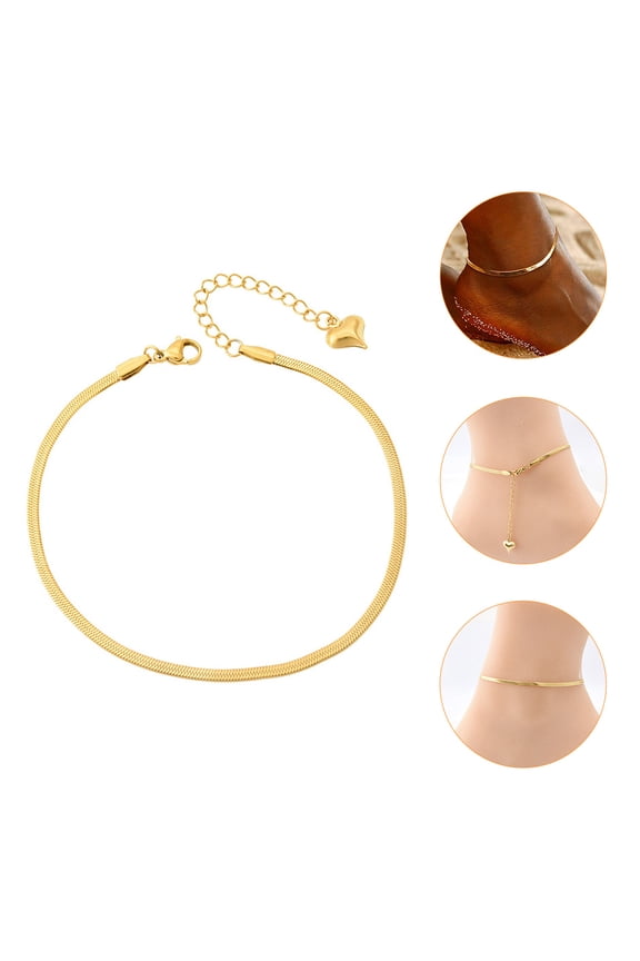 1Pc Premium Golden Anklet Womens Snake Shape Adjustable Foot Chain