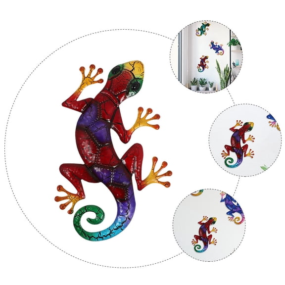 KONTONTY 1Pc Iron Gecko Pendant Wall Art Craft with Smooth Hand Feeling and Durable Material