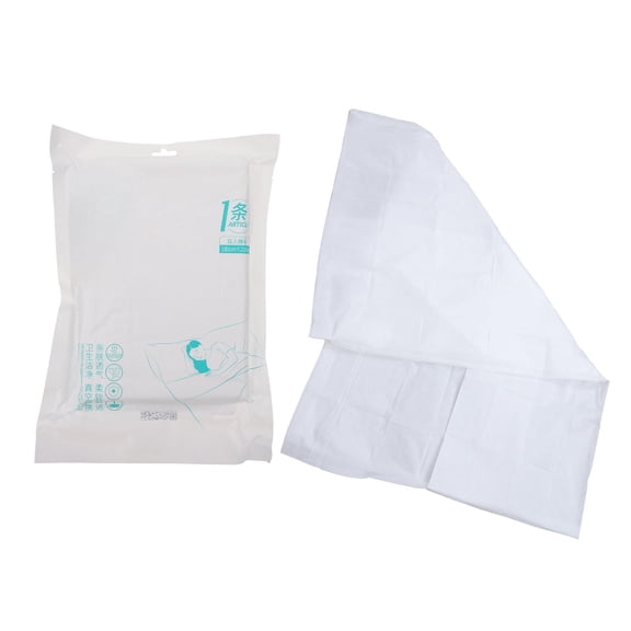 KONTONTY 1Pc Portable Disposable Sleeping Bag Travel Sheet White Nonwoven Fabric for Adults