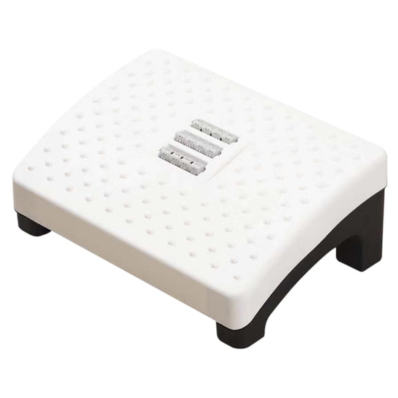 KONTONTY 1Pc Ergonomic White Foot Rest with Non Slip Design for Home Office