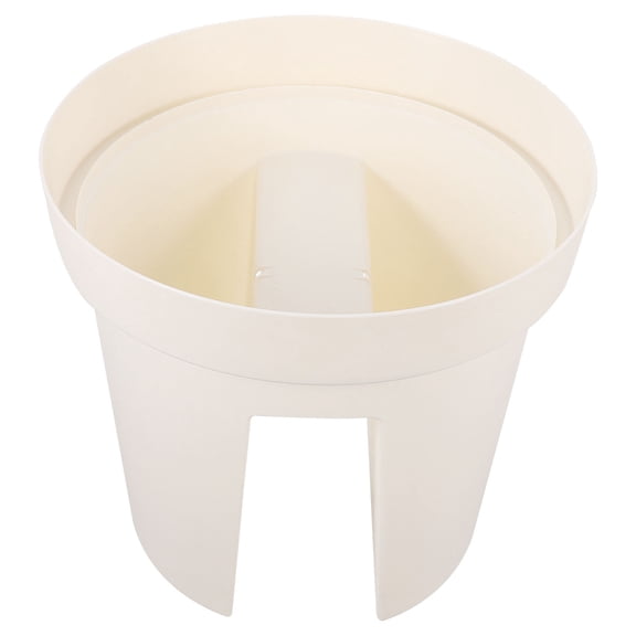 KONTONTY 1Pc Thickened White Plastic Garden Flowerpot for Small Flowers and Succulents