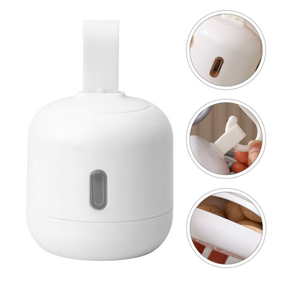 KONTONTY 1Pc Hanging Ball Box Storage Case White for Closet with Portable Rotating Design