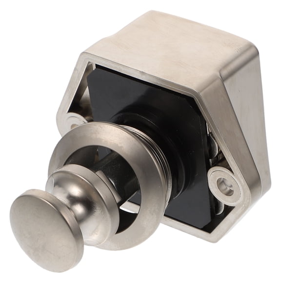 KONTONTY 1Pc Silver Zinc Alloy Push Button Lock for Rv Cabinet Door Catch