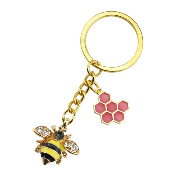 KONTONTY 1Pack Key Pendant Bee Key Chain Decoration Alloy Keychain for General Users