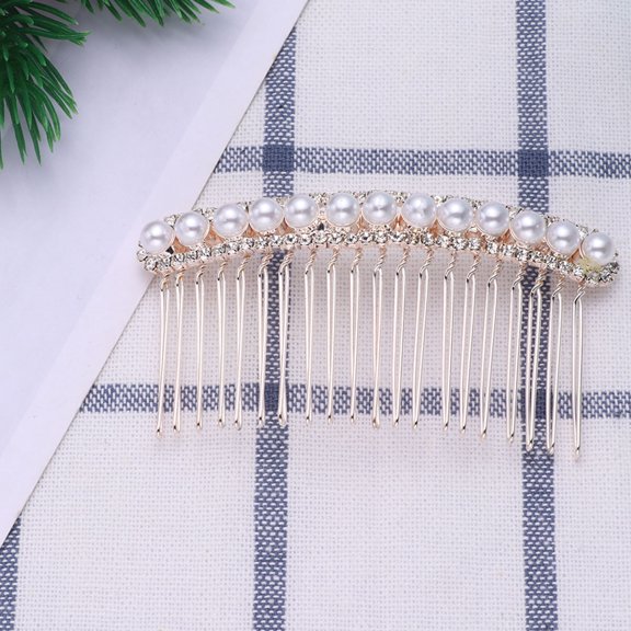 KONTONTY 1Pcs Bow Shape Hair Comb Wedding Hair Jewelry for Bridal Hair Accessories